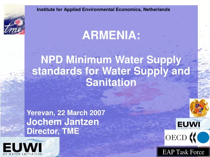 armenia npd minimum water supply standards