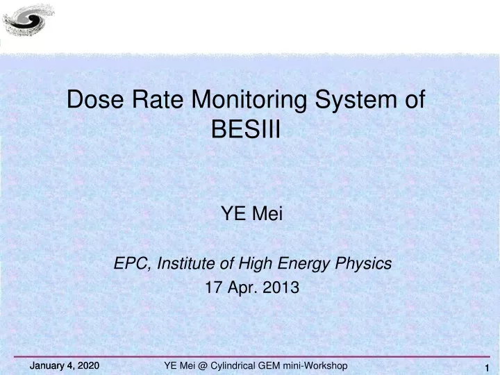 dose rate monitoring system of besiii