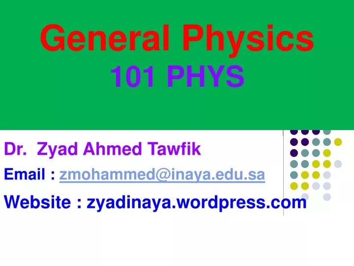 general physics 101 phys