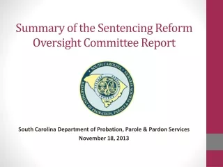 Summary of the Sentencing Reform Oversight Committee Report