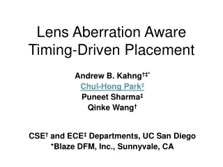 Lens Aberration Aware Timing-Driven Placement
