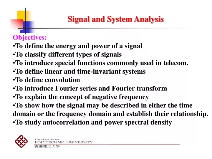 signal and system analysis