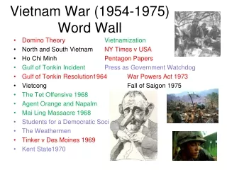 Vietnam War (1954-1975) Word Wall