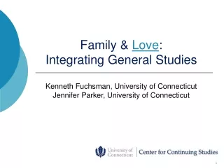 Family &amp;  Love :  Integrating General Studies