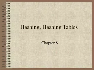 hashing hashing tables