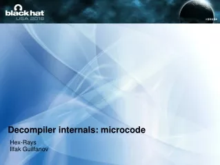 Decompiler internals: microcode