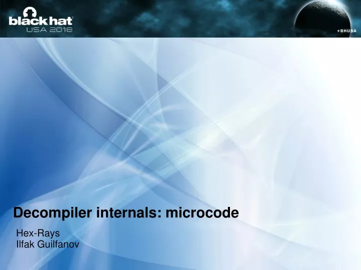 decompiler internals microcode