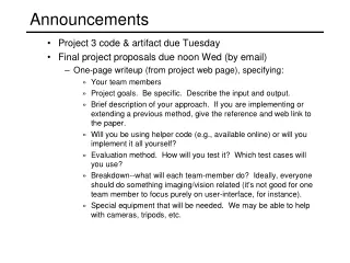 Announcements