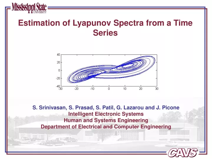 estimation of lyapunov spectra from a time series