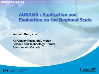 AURAMS : Application and Evaluation on the Regional Scale