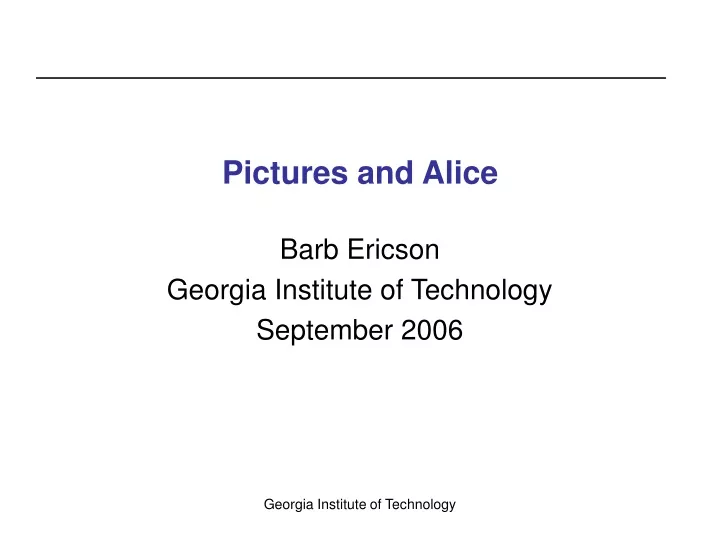 pictures and alice