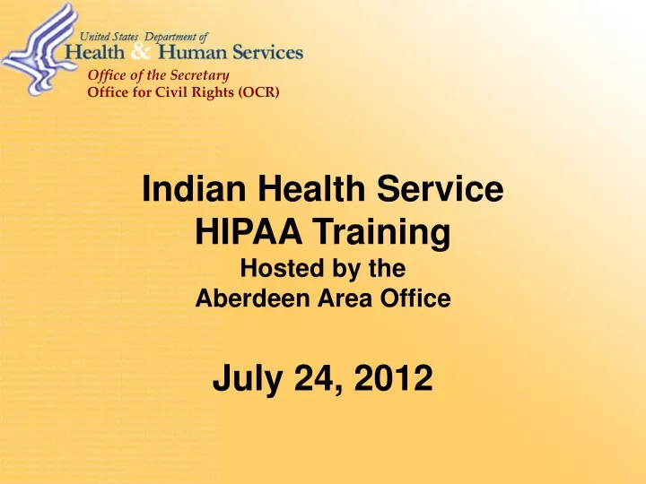 indian health service hipaa training hosted