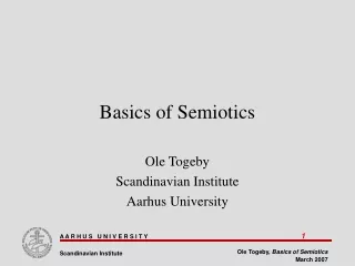Basics of Semiotics