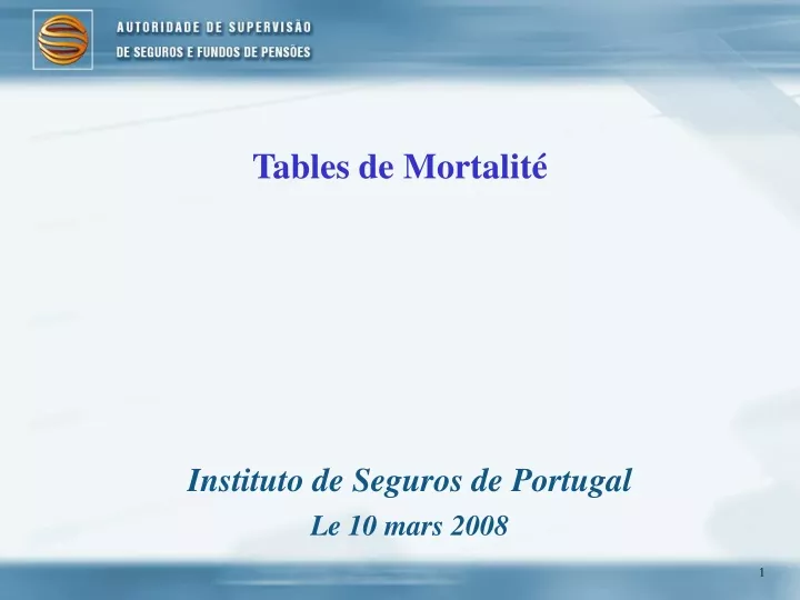 tables de mortalit