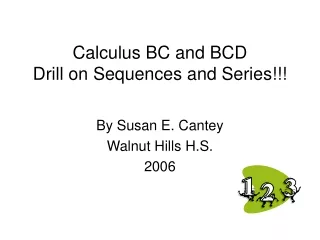 Calculus BC and BCD Drill on Sequences and Series!!!