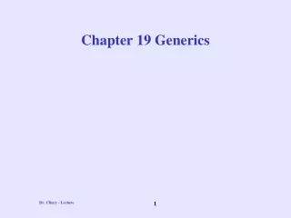 Chapter 19 Generics