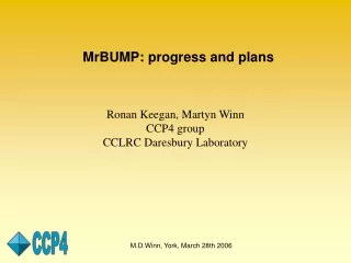 MrBUMP: progress and plans