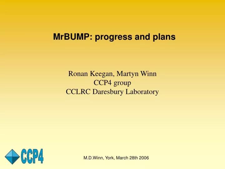 mrbump progress and plans