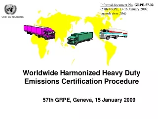 Worldwide Harmonized Heavy Duty Emissions Certification Procedure