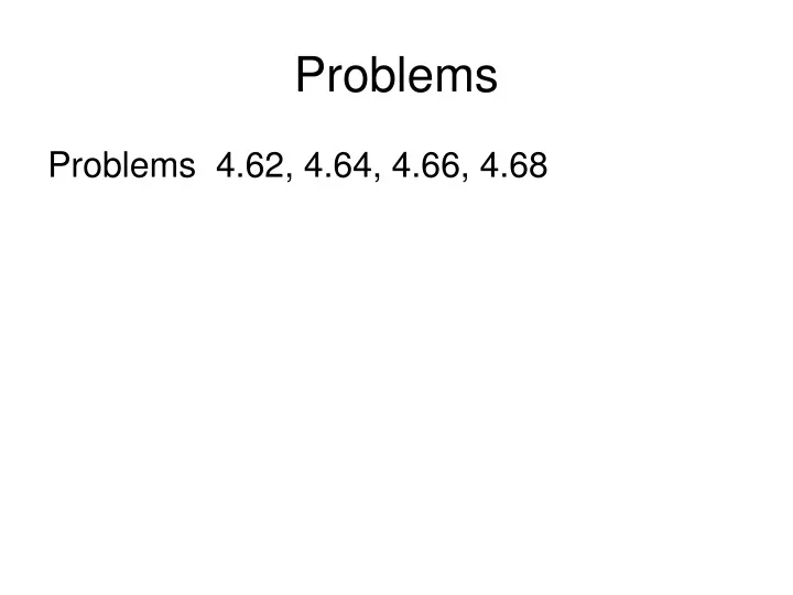 problems