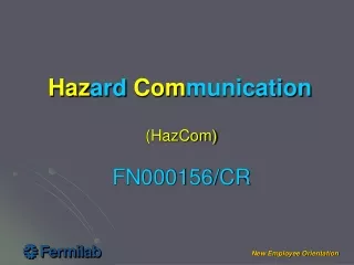 Haz ard  Com munication