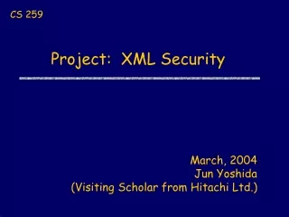 Project:  XML Security