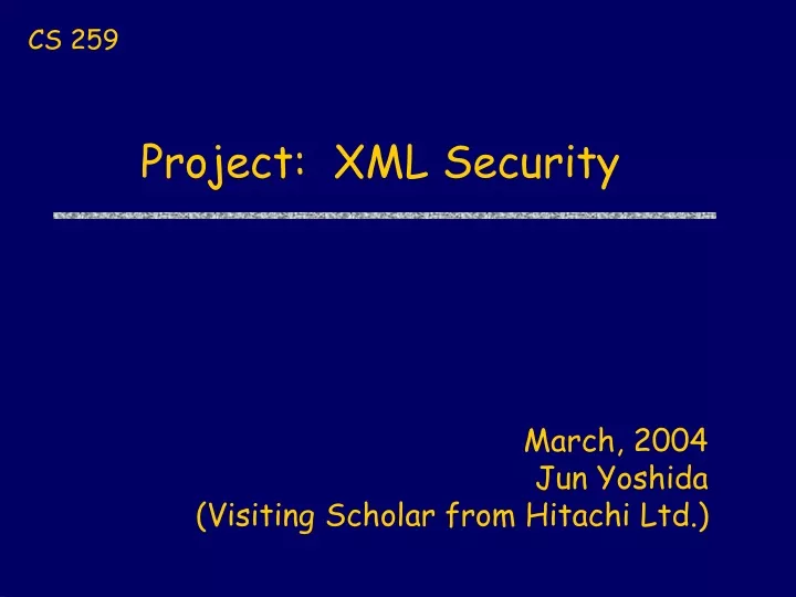 project xml security