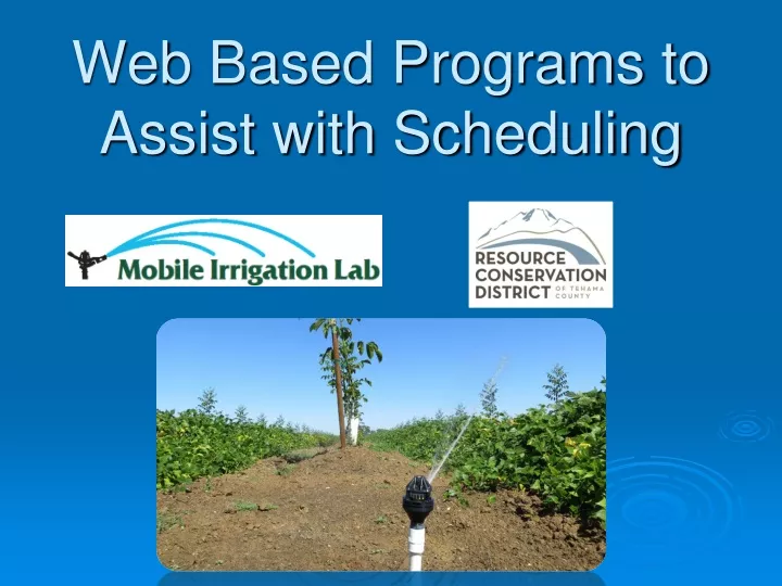 web based programs to assist with scheduling