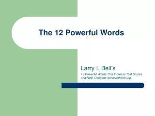 The 12 Powerful Words