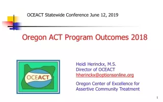 Oregon ACT Program Outcomes 2018