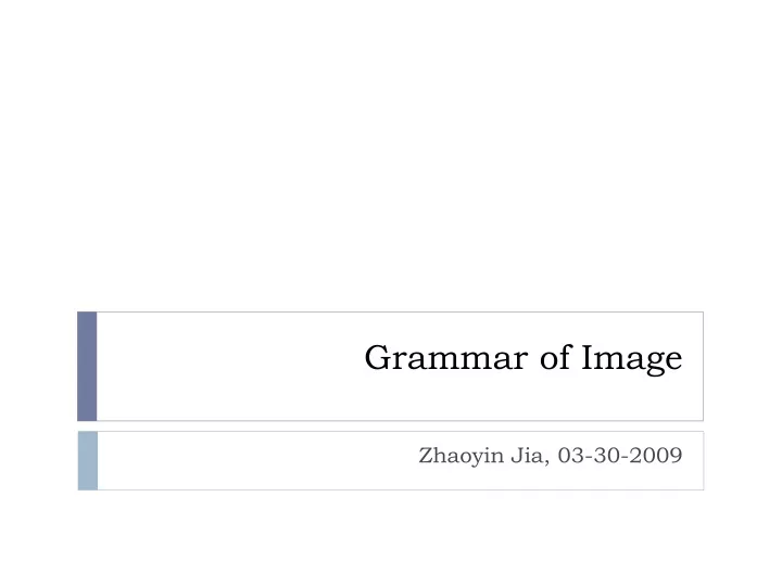 grammar of image