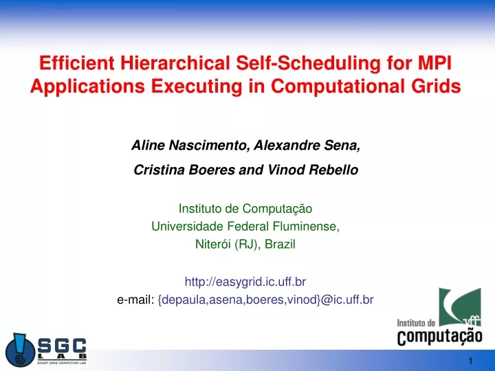 efficient hierarchical self scheduling