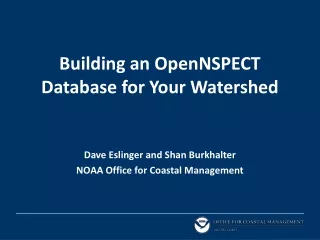 Building an OpenNSPECT Database for Your Watershed