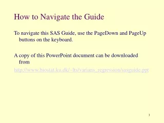 How to Navigate the Guide