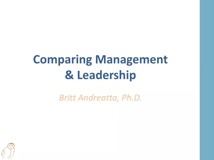 comparing management leadership