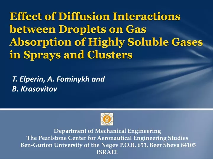 effect of diffusion interactions between droplets