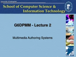 G6DPMM - Lecture 2