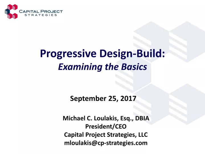 progressive design build examining the basics