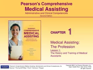 Medical Assisting: The Profession Lesson 1: The History and Training of Medical Assistants
