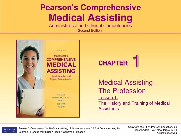 medical assisting the profession lesson 1 the history and training of medical assistants