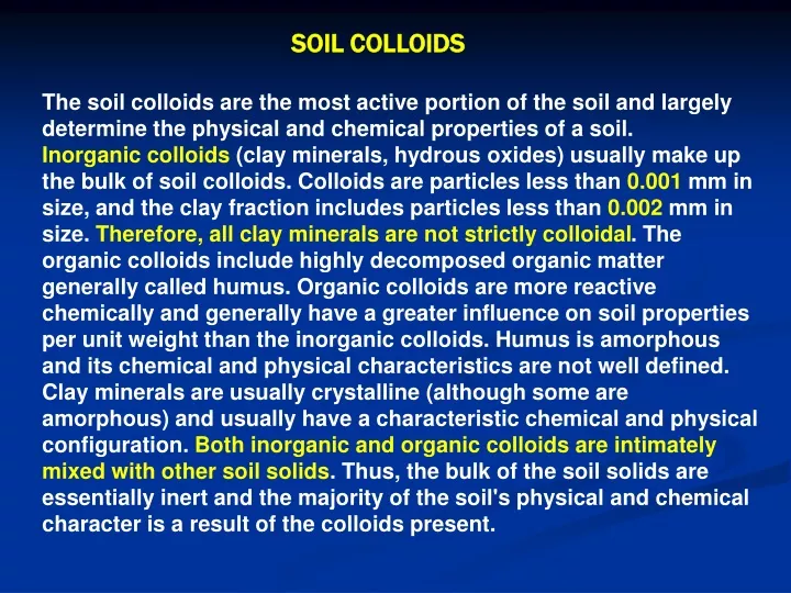 soil colloids