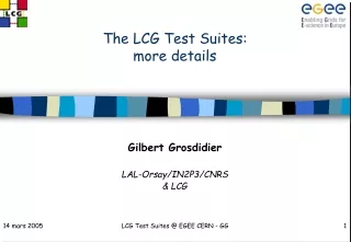 The LCG Test Suites: more details