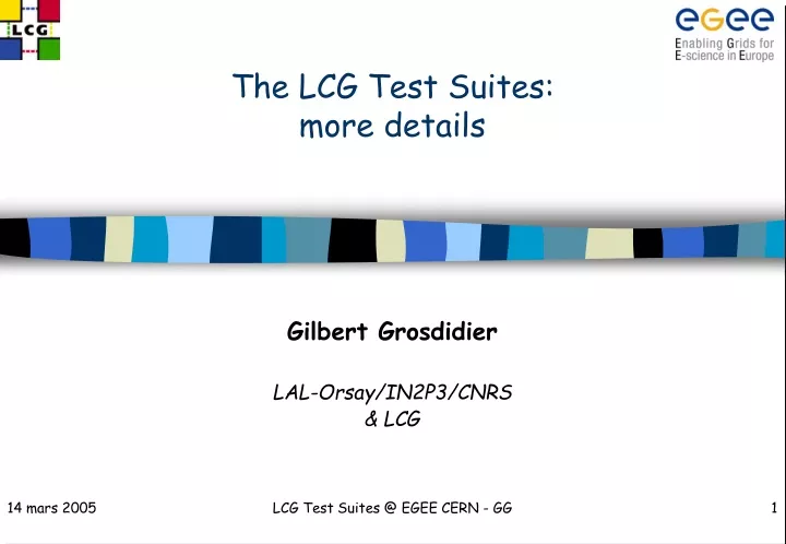 the lcg test suites more details