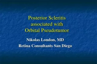 Posterior  Scleritis  associated with Orbital Pseudotumor