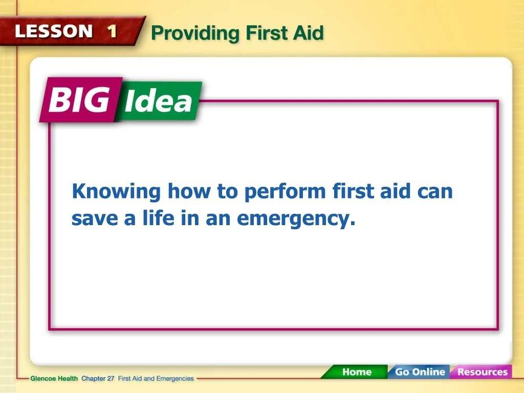 PPT - Knowing how to perform first aid can save a life in an emergency ...