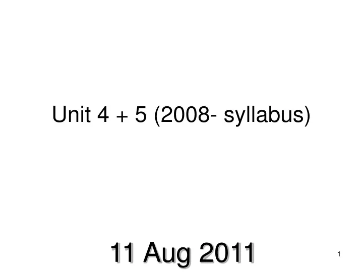 unit 4 5 2008 syllabus
