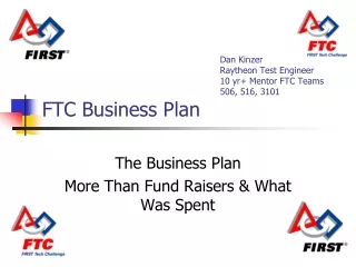 The Business Plan  More Than Fund Raisers &amp; What Was Spent