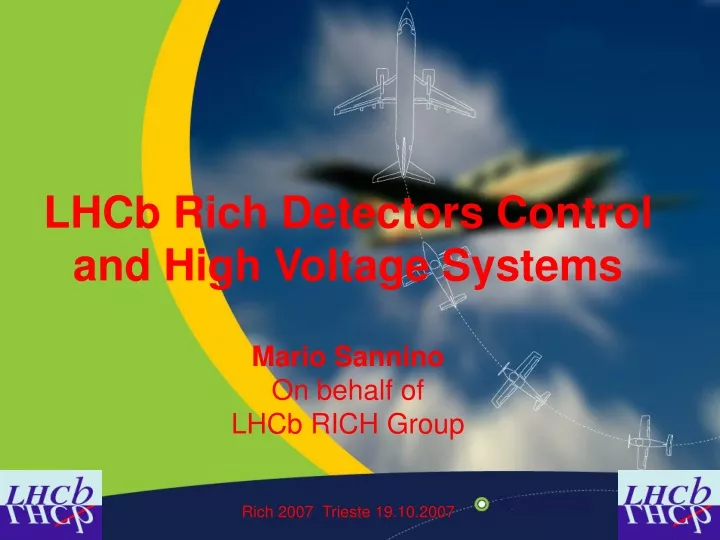 lhcb rich detectors control and high voltage systems