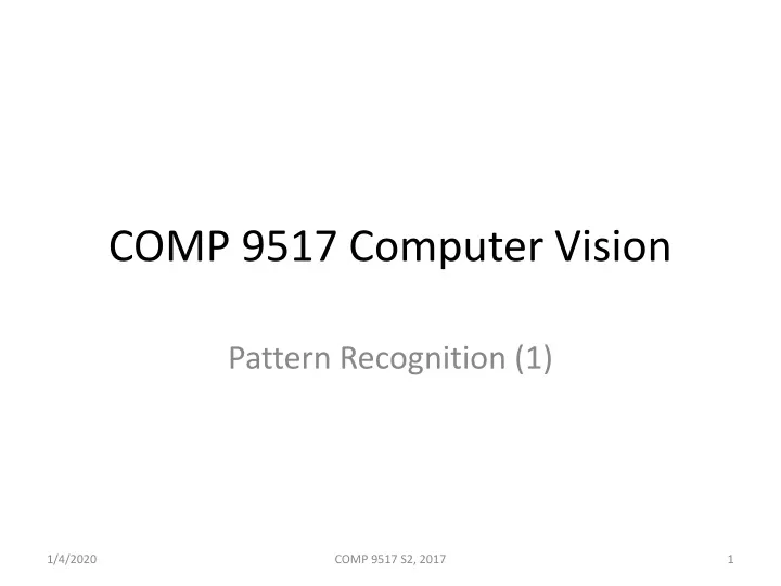 comp 9517 computer vision