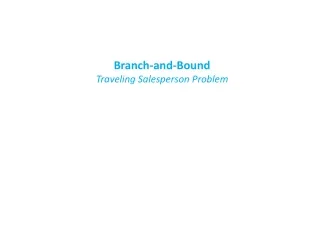 Branch-and-Bound Traveling Salesperson Problem